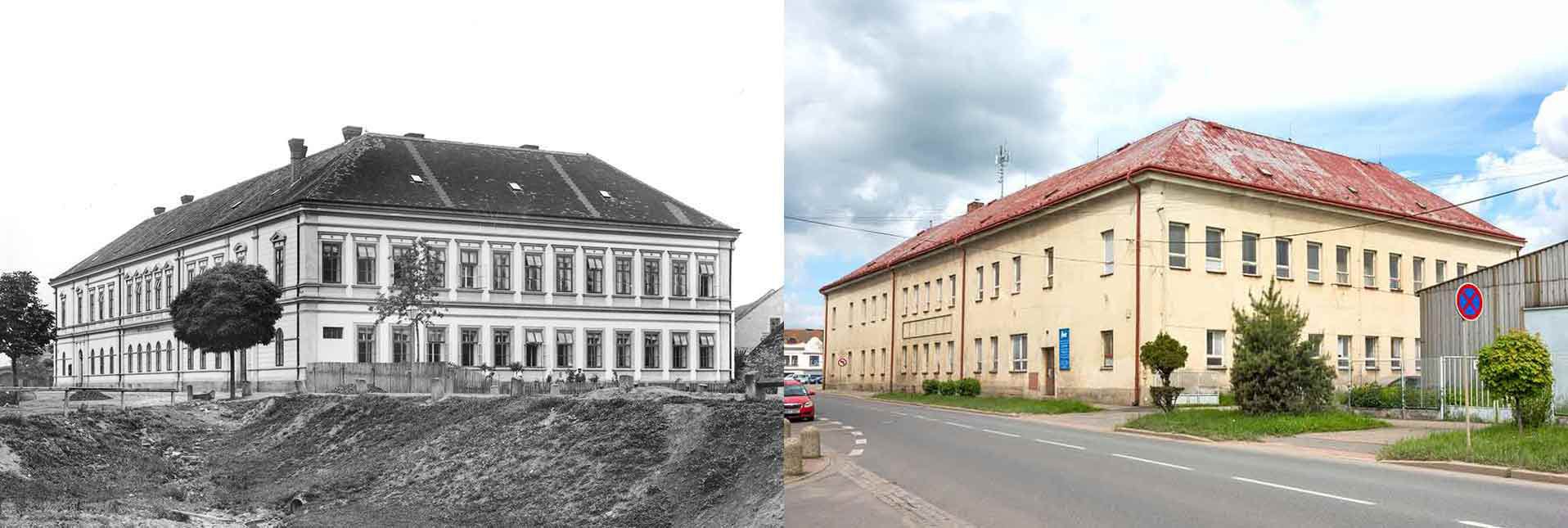 Dašice, obecná a měšťanská škola, postavena 1875